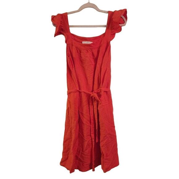 Loft NWT square neck shift pocket linen blend pocket dress size Medium - Picture 3 of 10